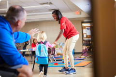 Preschooler at the YMCA