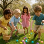 easter egg hunt with real kids