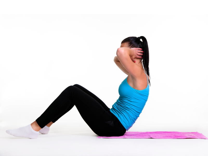Woman doing a sit up