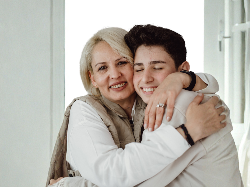 mother and son