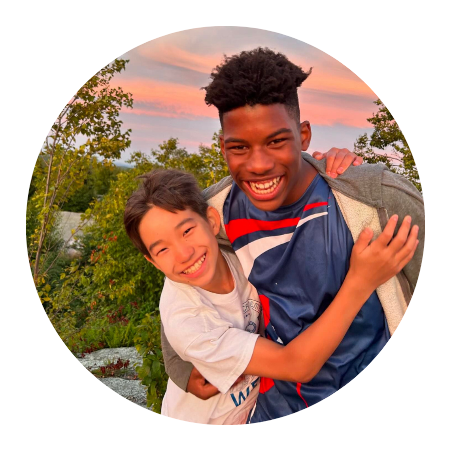 Two young men at Fairview Lake YMCA summer camp