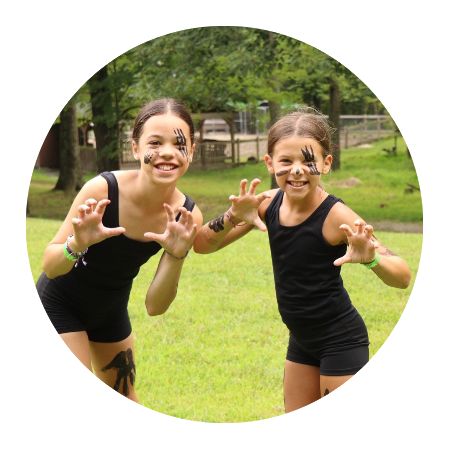 Girls having fun at YMCA summer camp 