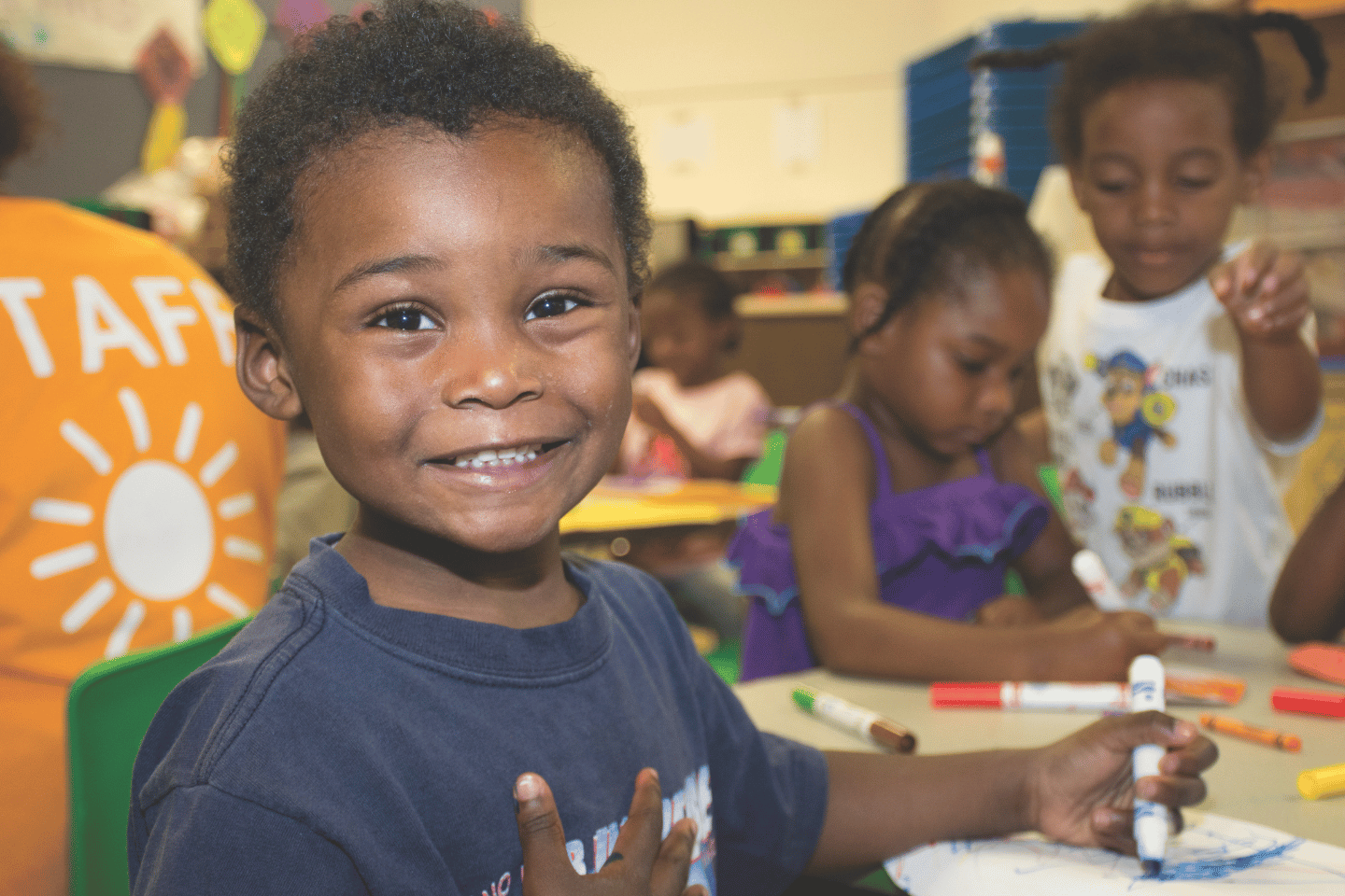 YMCA kid in child watch while his parent works out