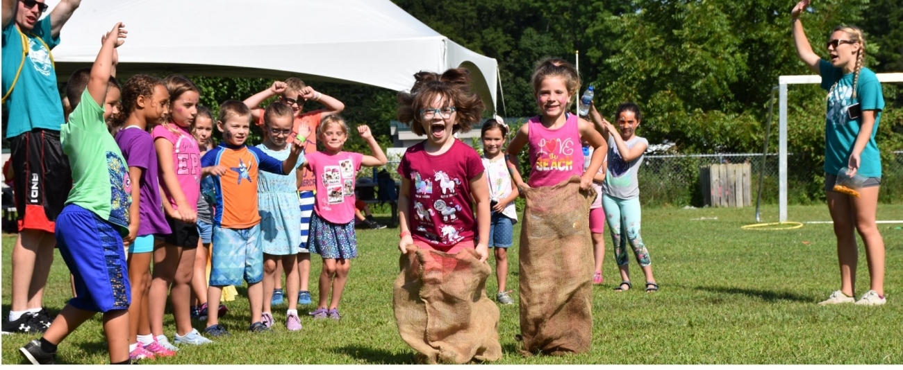 KIDS SACK RACE at the Sussex County YMCA Day Camp