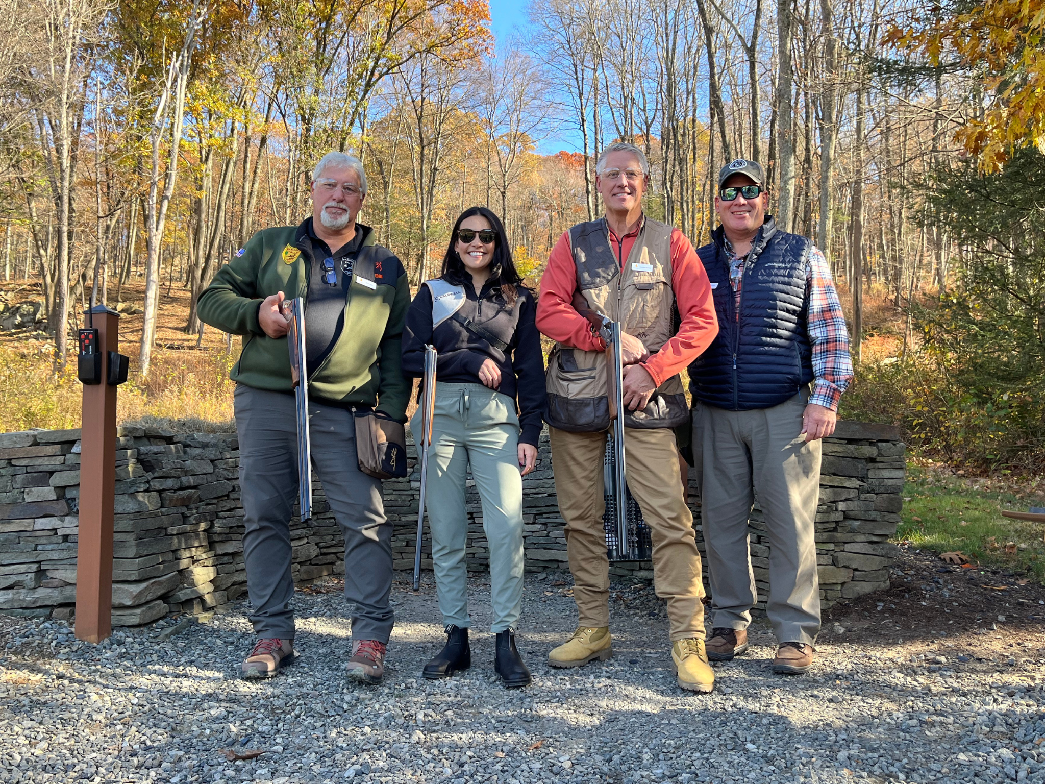 A group of Y supporters gathering for a photo at the YMCA Sporting Clays Event