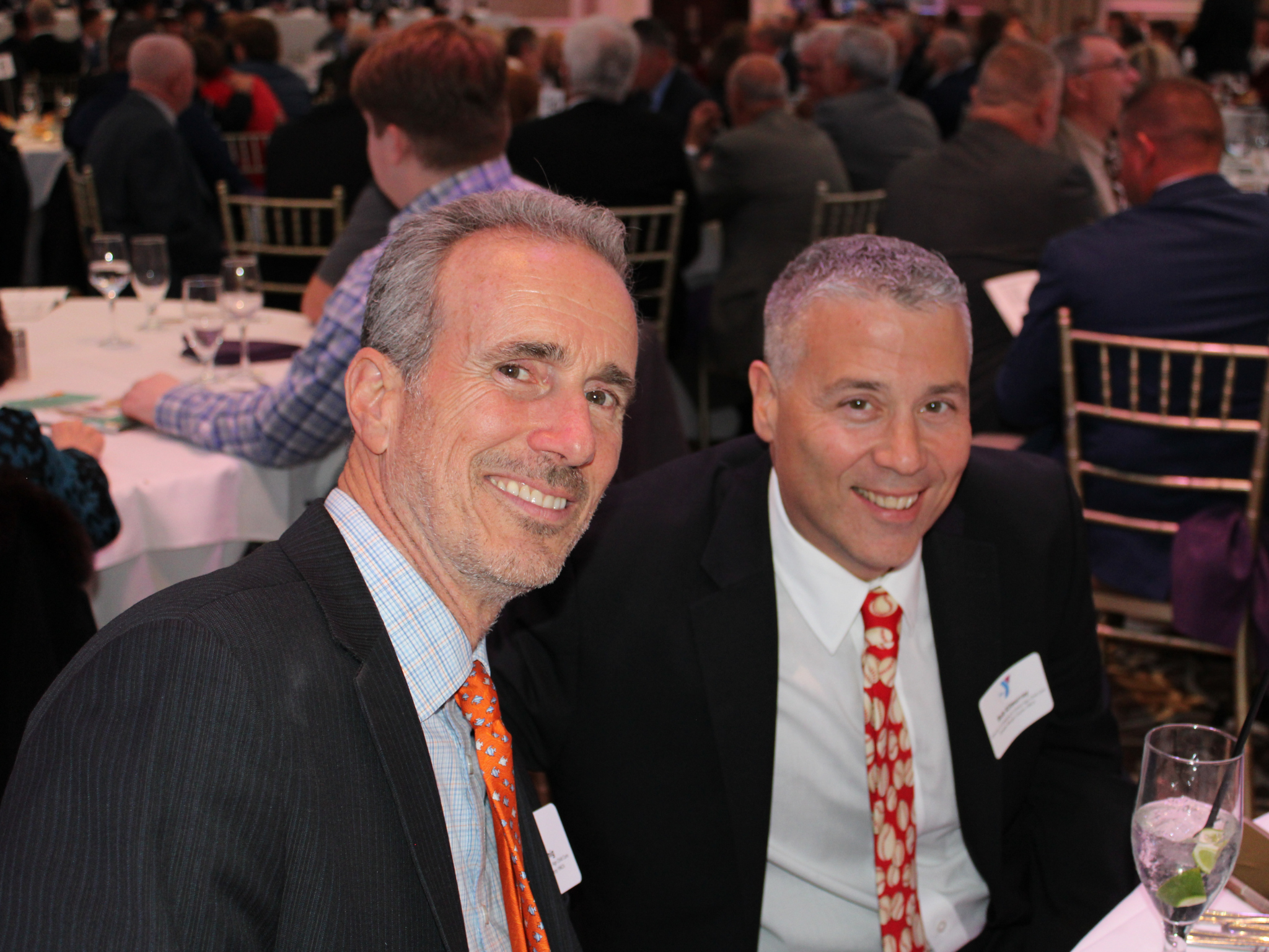 Two honorees at the Greater Bergen Sports Awards Banquet