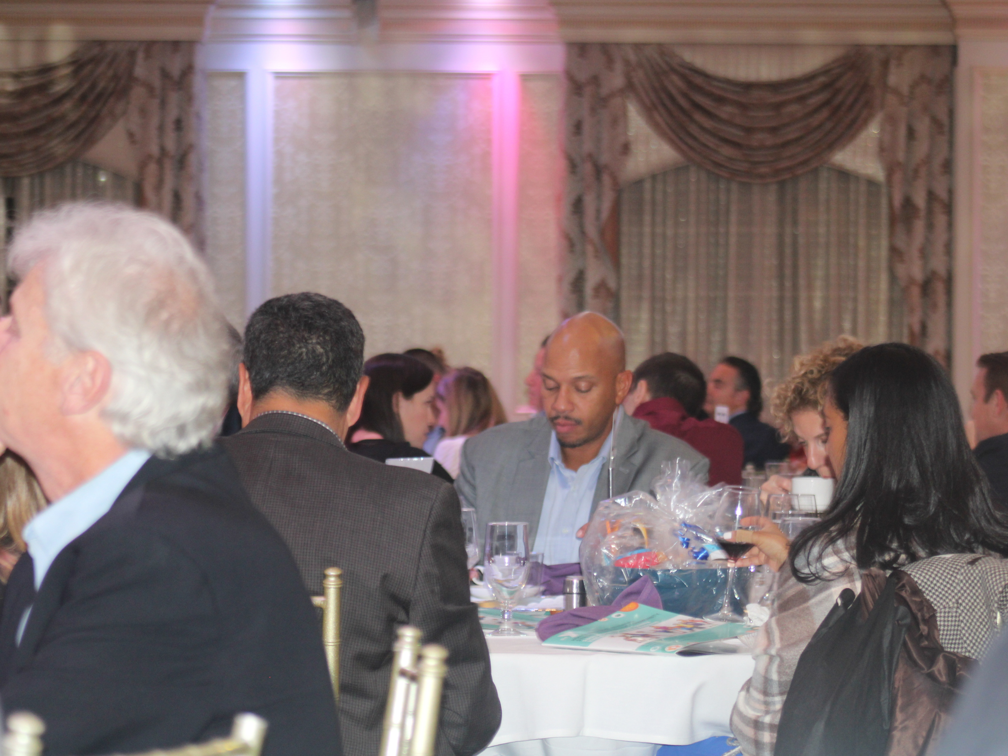 Attendees enjoying dinner at the Greater Bergen Sports Awards Banquet
