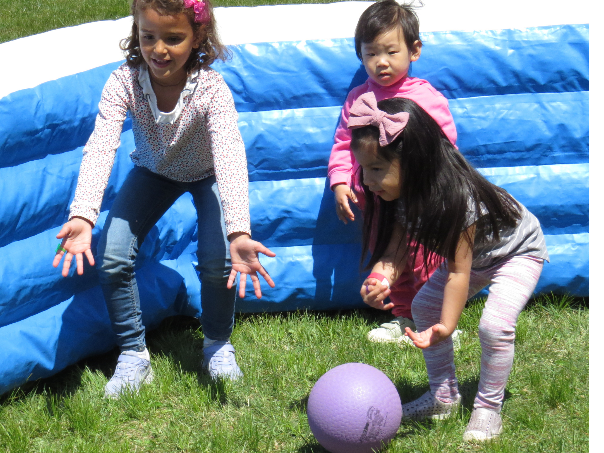 Little kids playing gaga ball at Healthy Kids Day