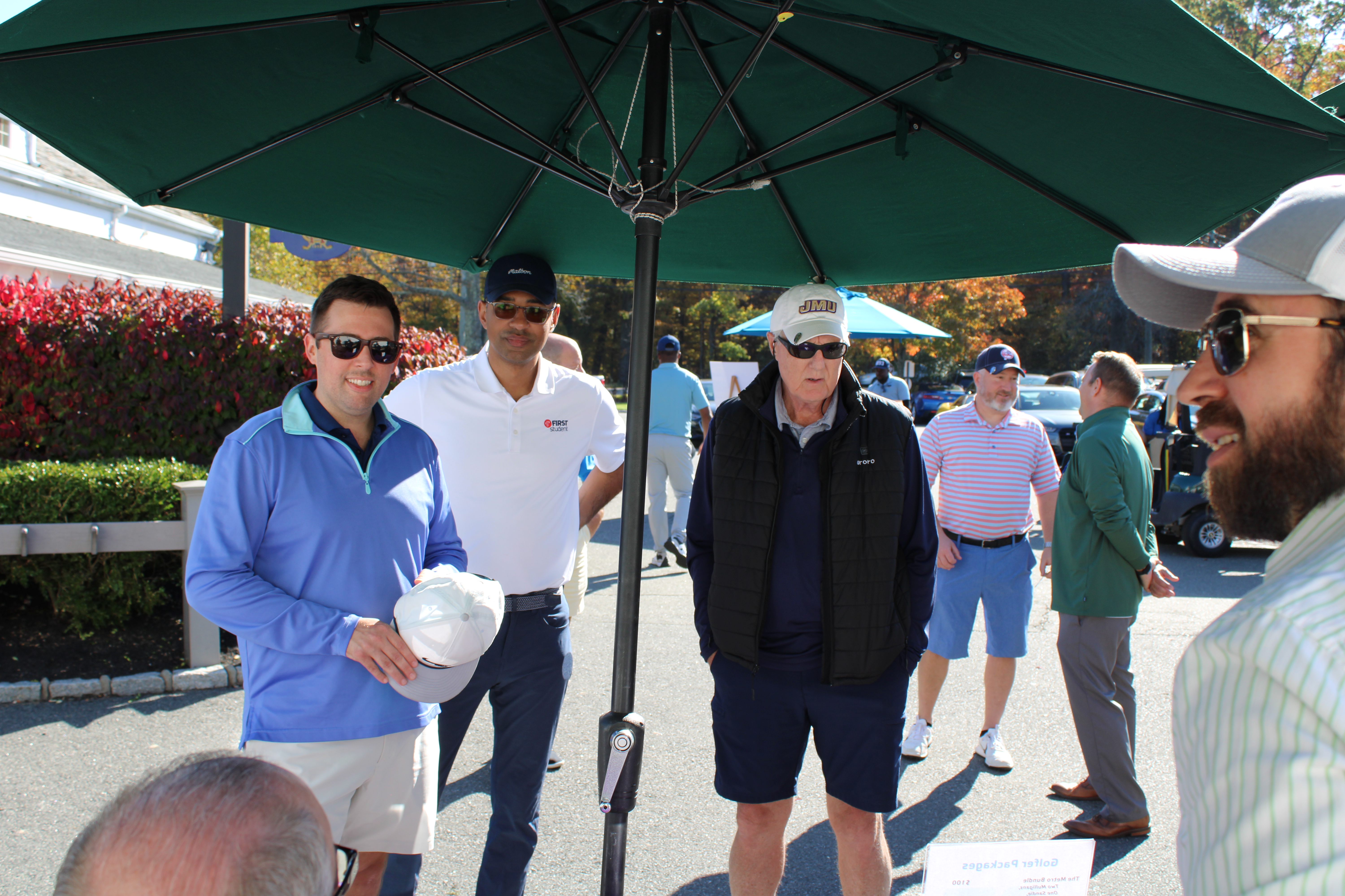 Golfers networking before the tournament begins at the Metro YMCA Golf Outing in New Jersey
