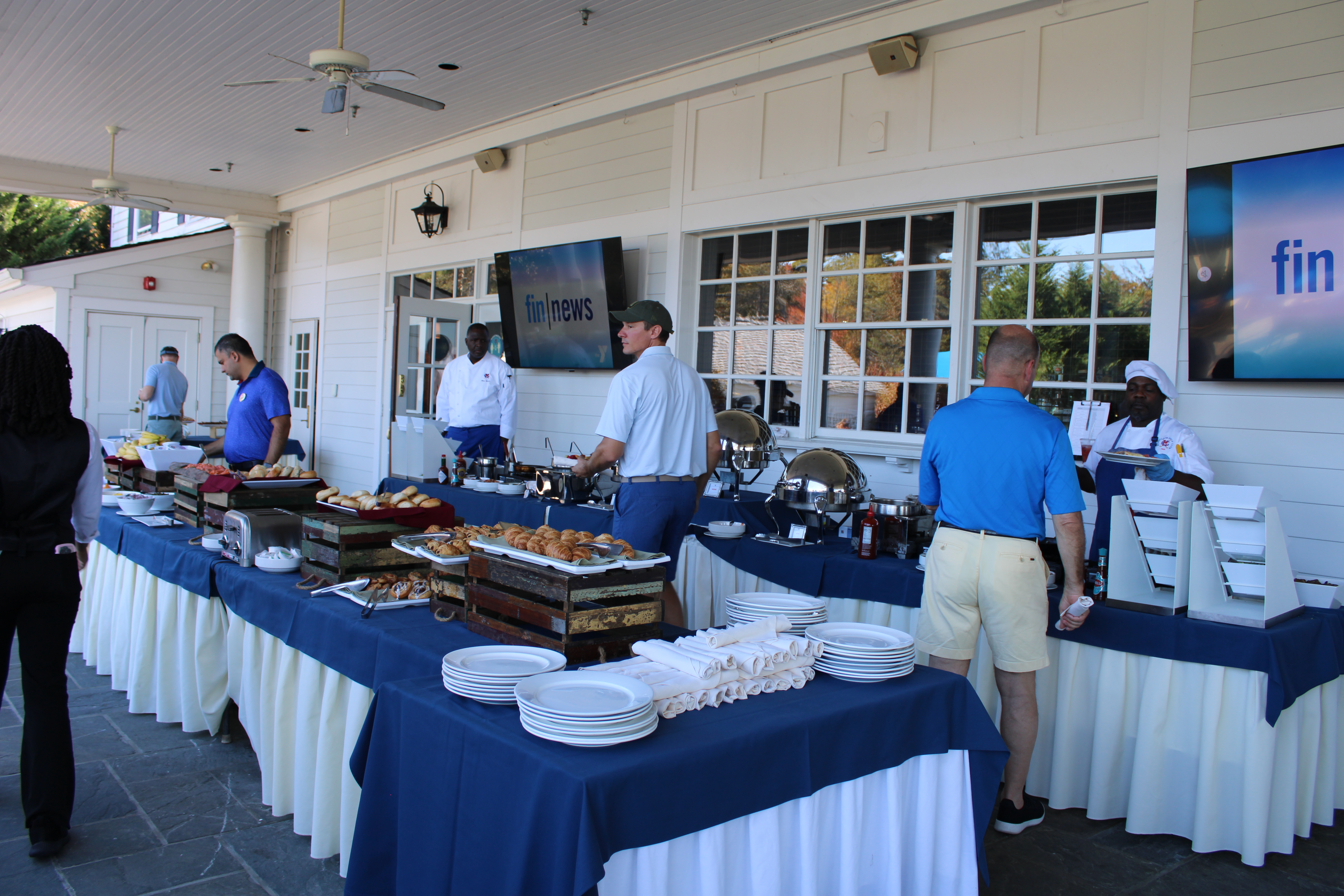 Dinner spread with staff at the Metro YMCA Golf Outing in New Jersey