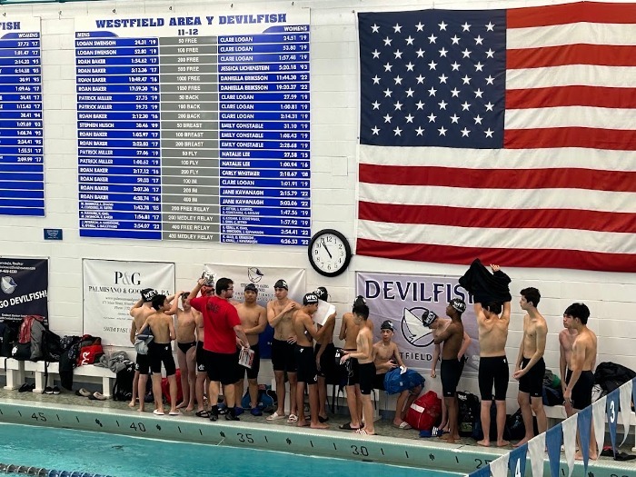 West Essex YMCA boys swim team group photo