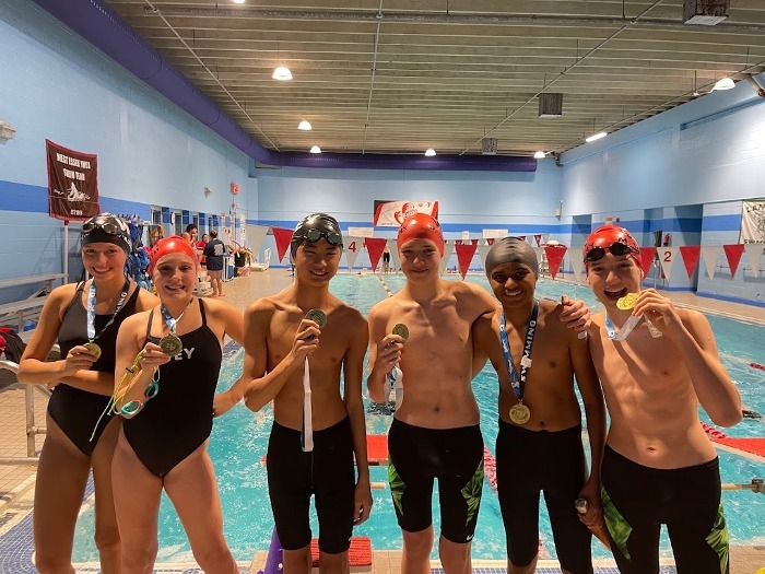 West Essex YMCA senior swim team medals at the Go for the Gold event